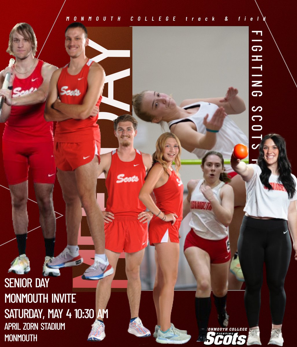 A 2nd home @ScotsTFXC track meet is on the schedule to kick off a busy home day for @MonmouthCollege athletics and it is Senior Day for 7 student-athletes! #RollScots 📍Monmouth 🏟️April Zorn ⏰ 10:30 am 📺 monmouthscots.com/showcase?Live=… 📊 results.adkinstrak.com/meets/35164