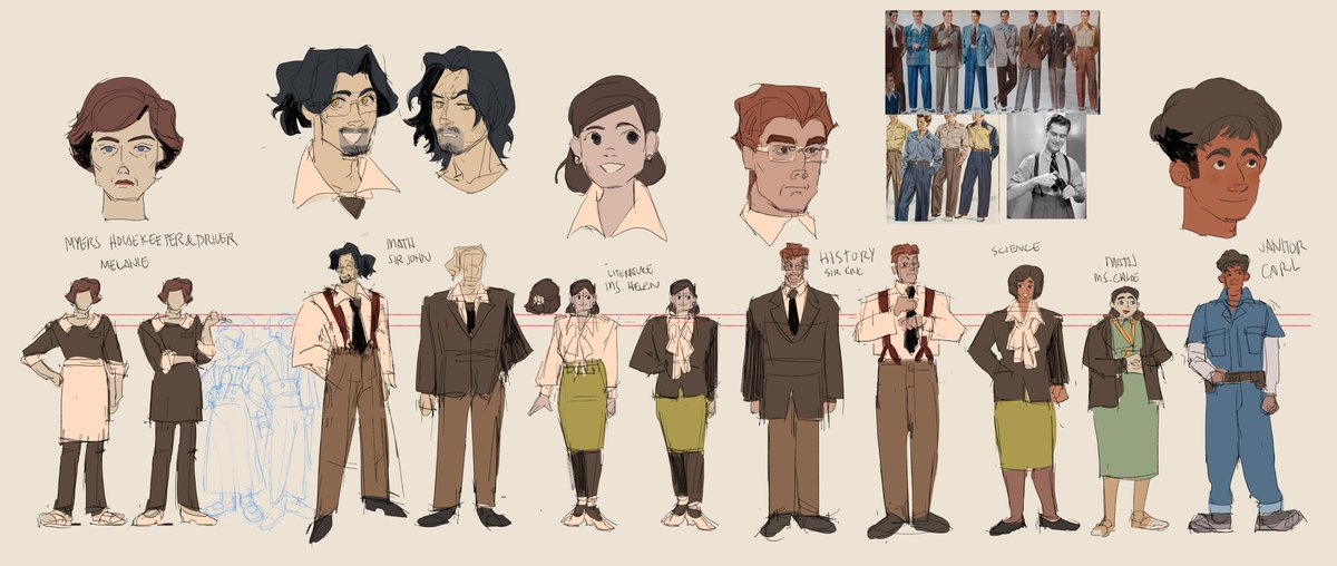 Redid the teacher and staff characters in desclaire