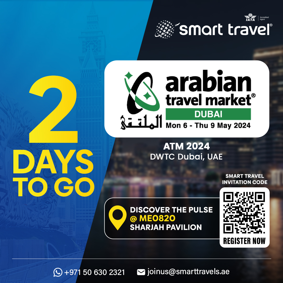 The wait is almost over. Just 2 Days to go.....
.
.
.
#SmartTravel #arabiantravelmarket2024 #2daystogo #RegisterNow