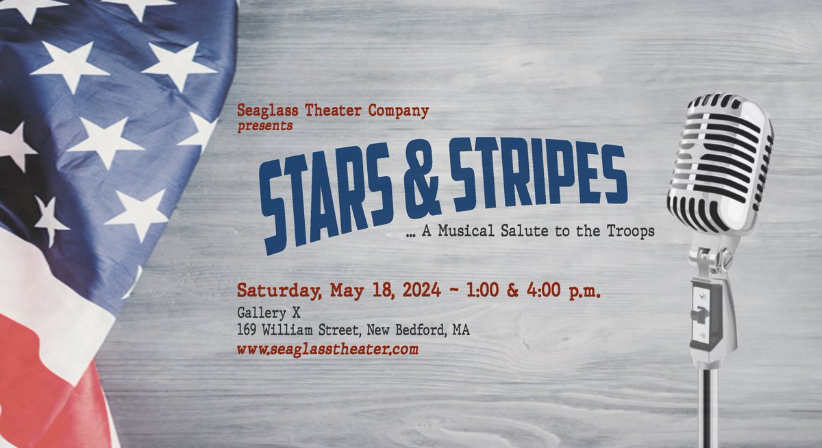 Seaglass Theater Company to Present STARS & STRIPES This Month  broadwayworld.com/rhode-island/a…
 #music #theater #veterans #artweeksouthcoast #newbedford