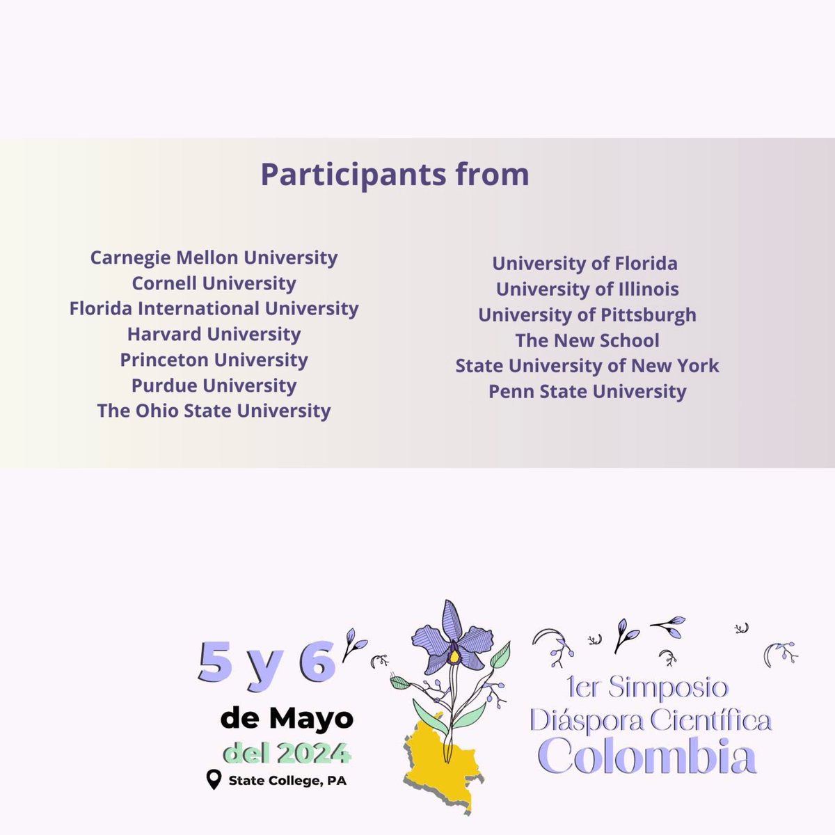 ColombianComPSU's tweet image. We are expecting 100 participants!! See you tomorrow in our first Colombian Diaspora Symposium 🇨🇴