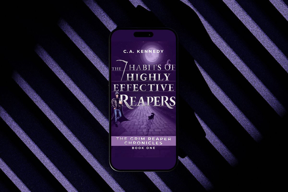 I've been DYING to post this one [pun intended lol]! Here's the awesome cover I created for THE 7 HABITS OF HIGHLY EFFECTIVE REAPERS, first book in a new series by C. A. Kennedy, from @harborlanebooks. Pre-orders coming soon! #BookCoverDesign #BookCoverDesigner #CoverReveal