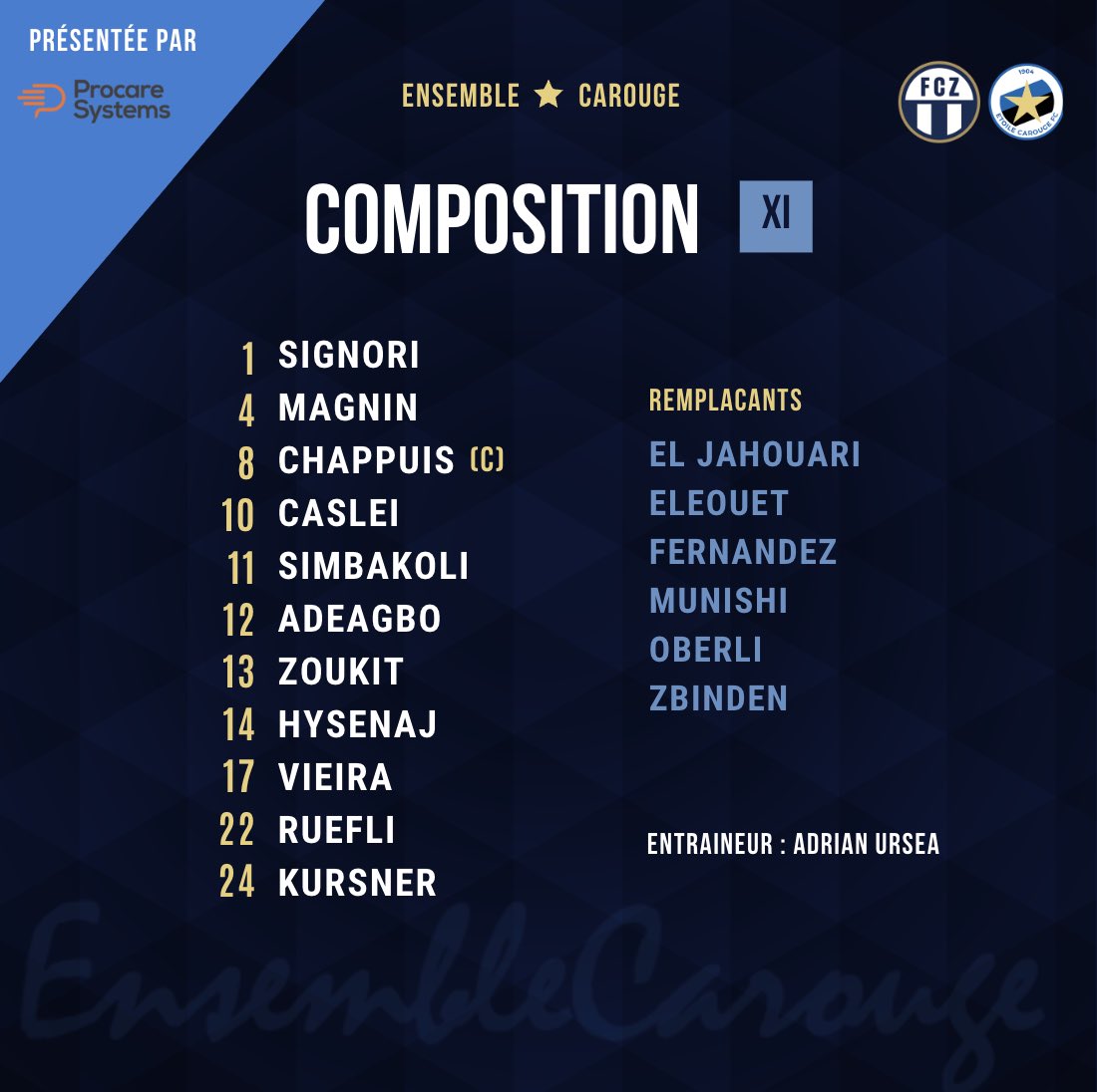 FC ZURICH U21 - ECFC | Le groupe #ensemblecarouge #etoilecarougefc #carouge #football #promotionleague