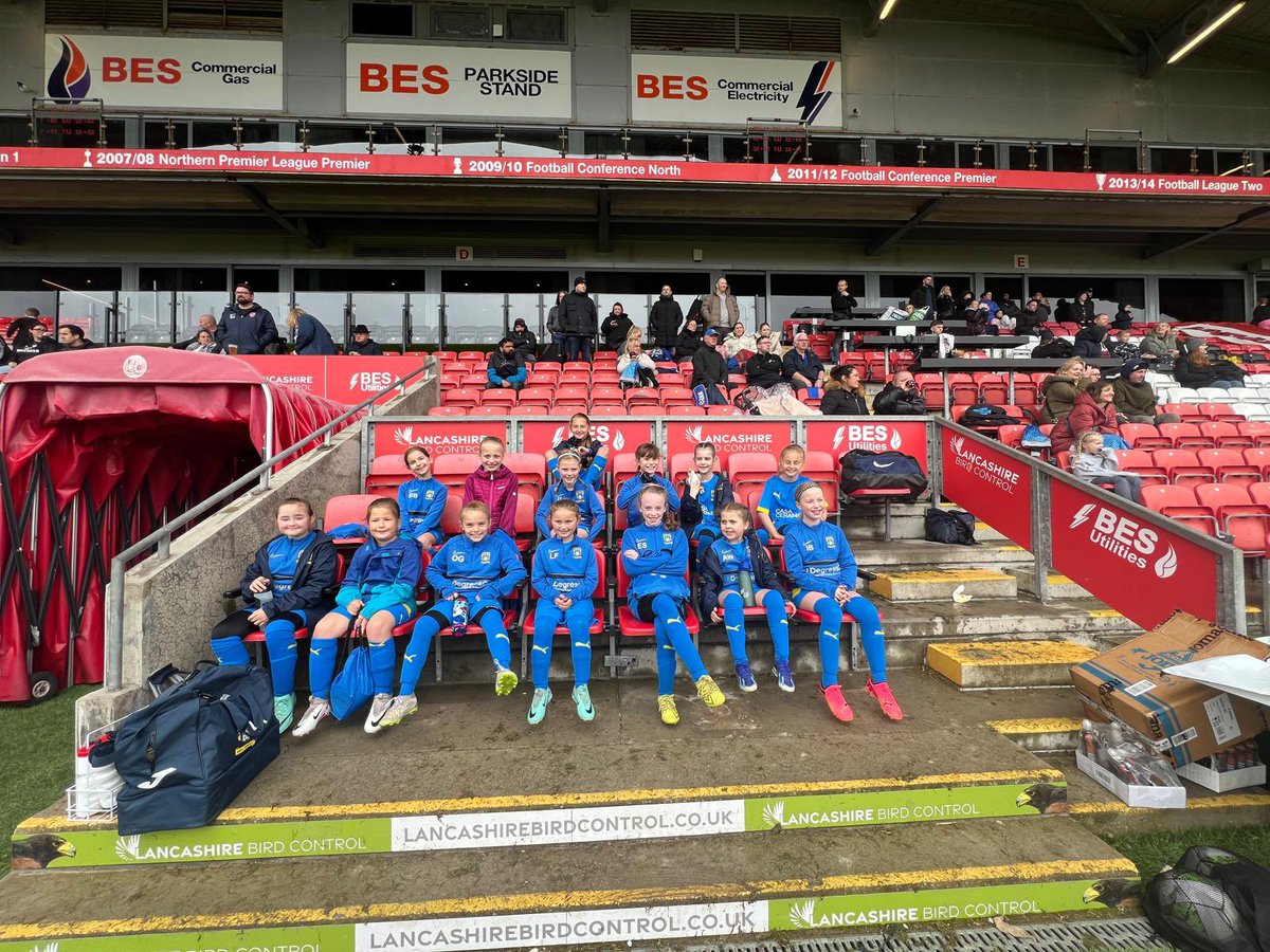 Our U9s are raring to go in the @TheTeamStop event at Fleetwood Town.