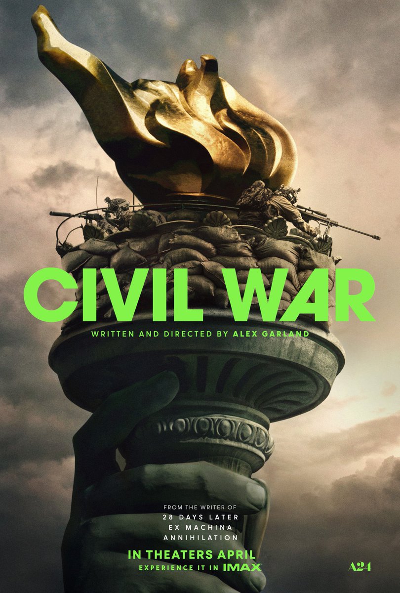 Am I over thinking Garland’s CIVIL WAR. I mean, aside from being a film about combat journalists, what was the point of it? Really, it was just kind of silly