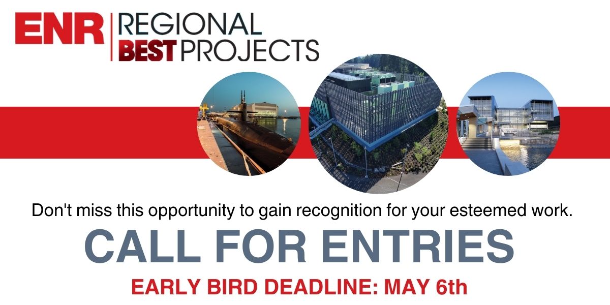 Showcase your innovative designs in the ENR Regional Best Projects Awards! Earn recognition in ENR and a chance to win national honors. Submit your entry: brnw.ch/21wJsMh #ENRAOE Images Courtesy: GLY Construction, Alberici Constructors Inc., USDA NBAF Communications