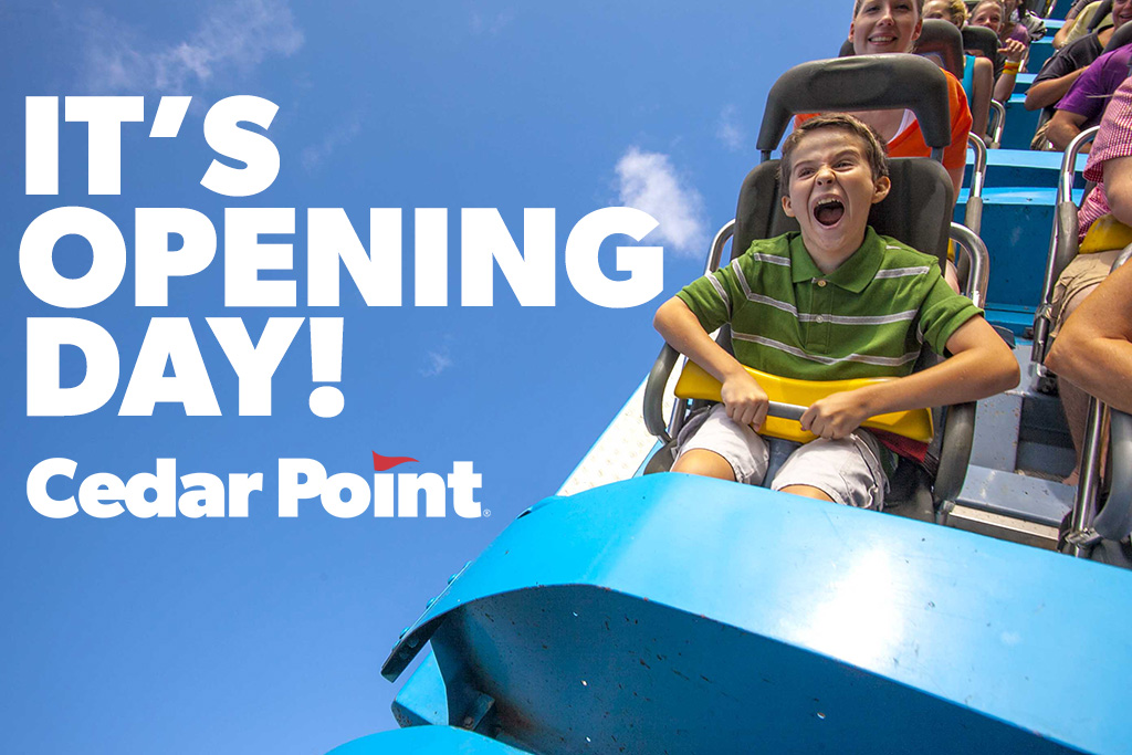 🎉 It's TIME to RIDE 🎡 Opening Day is here! Join us 10 am - 8 pm for coasters, carousels and #TopThrill2.🏎️ Our 155th summer on the shores of Lake Erie is now underway!