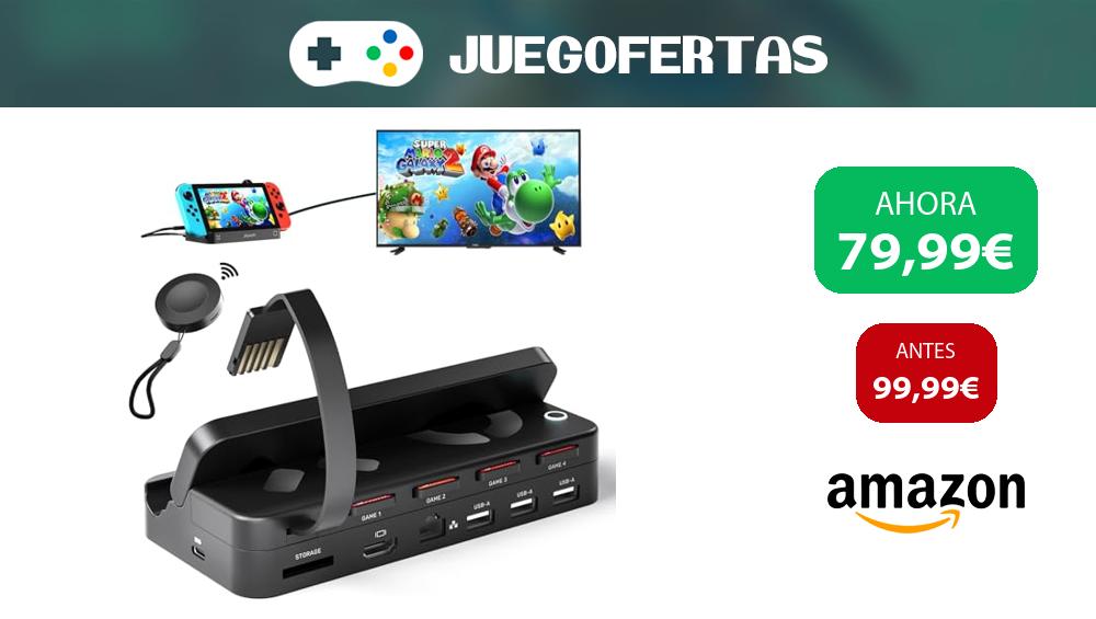 💥 CHOLLO‼️ #amazon Alxum Switch Docking Station con Lector de Tarjetas de Juego en el Mando a Distancia, Switch Dock portátil con por 79,99€ 💸 Comprar: amzn.to/3wlLko2 🎮 Visto en t.me/juegofertas