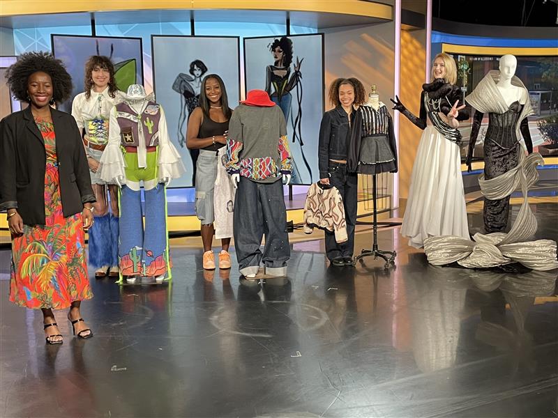 Fashion design seniors showcased their collections on @fox29philly with @MikeFOX29 and @AlexHolleyFOX29. Don’t miss Jefferson's Fashion Design Film and Runway Show tonight! Register before 4 p.m. 🎟️ Tickets: brnw.ch/21wJsLP 📺 Watch the segment: brnw.ch/21wJsLO