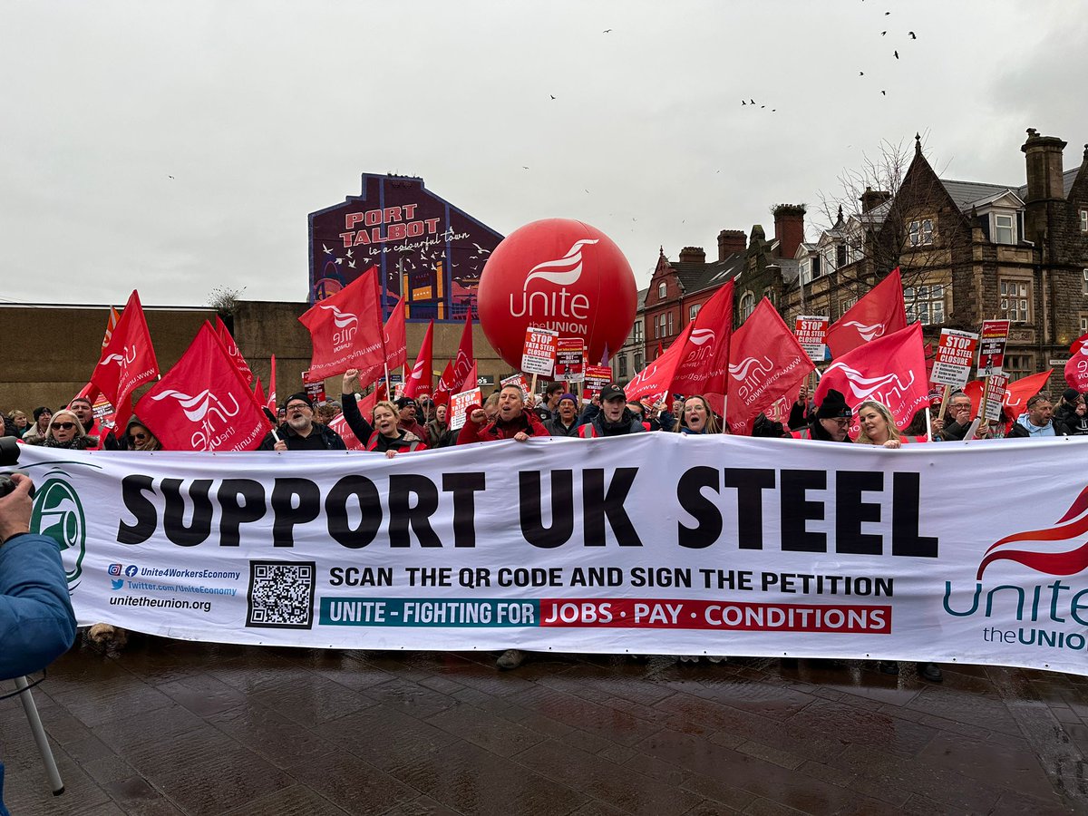 Tata has been making increasingly derogatory offers to workers’ that will be hit by its plans to cut steel production in #PortTalbot and #Llanwern. Now, talks between @TataSteelUK and trade unions over redundancy terms and conditions have collapsed. 📖 ➡️ unitetheunion.org/news-events/ne…