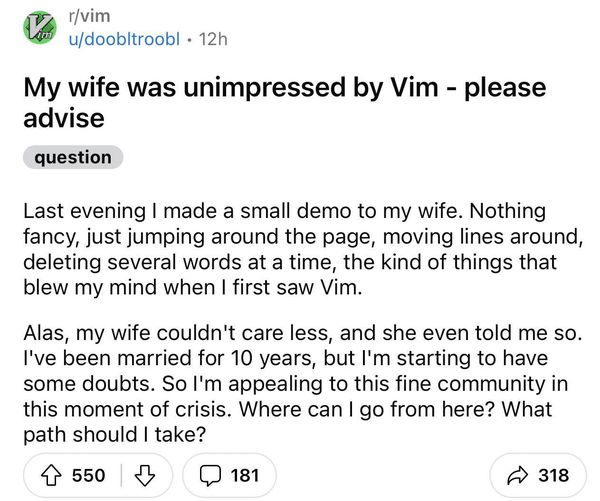 This is as big of a marital crisis as they come.