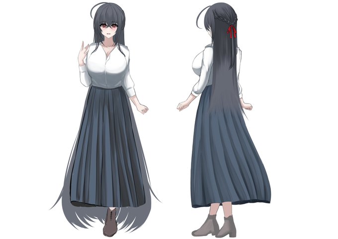 大鳳
春コーデ正面と後ろ姿 