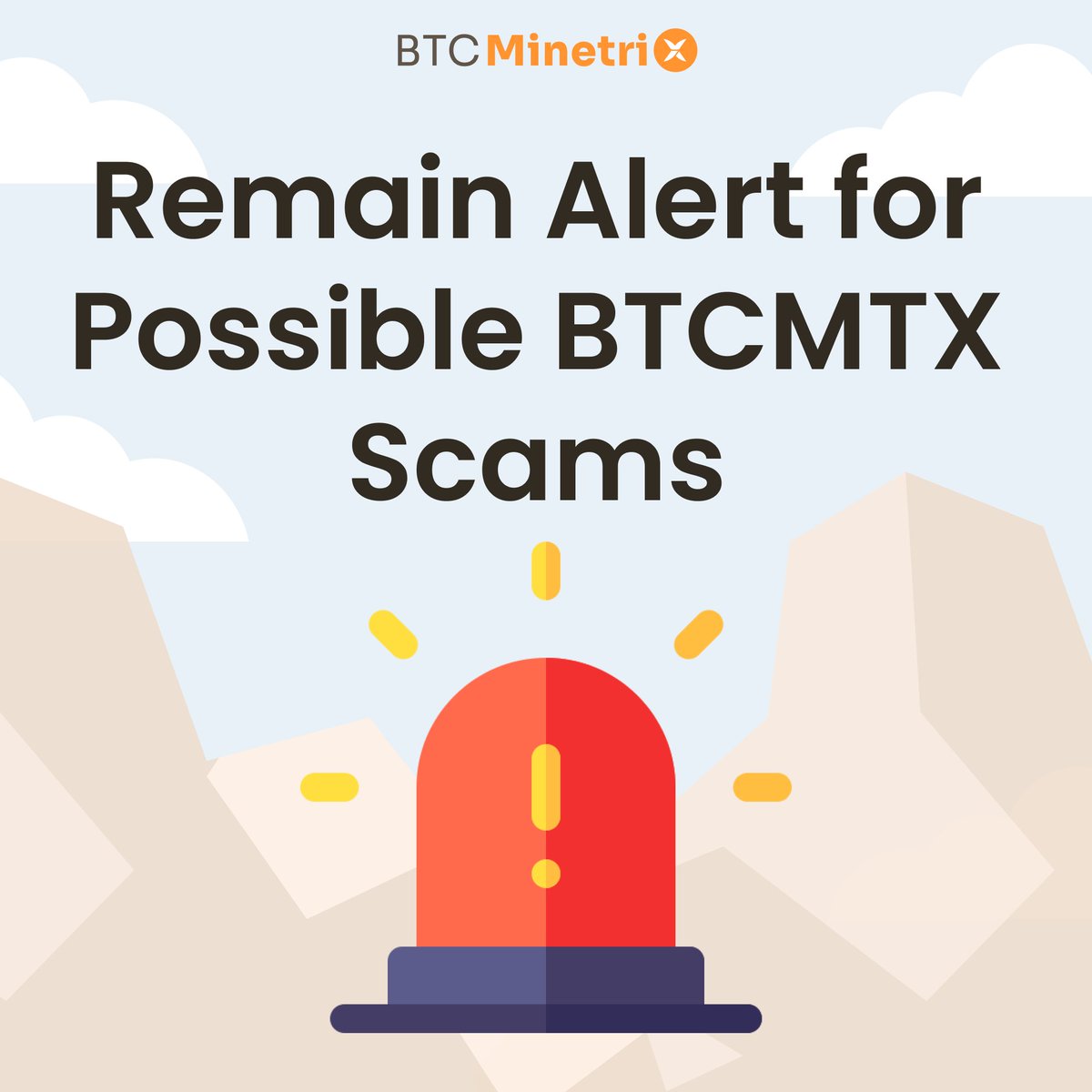 Remain alert for possible #BitcoinMinetrix Scams! 🛑 Here are some crucial safety tips: 🔐 Always double-check information from reliable sources. Avoid disclosing personal or sensitive information. #Bitcoin #CloudMining