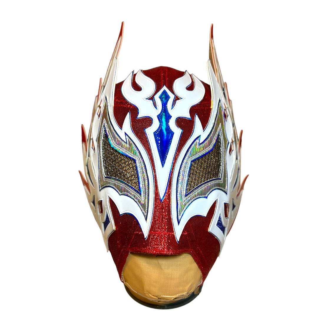 kometic_lab's tweet photo. ツバサ選手(@283mex )のニューマスク!
ベースは赤ラメで、模様のフチを青くしてみました。
#プロレス
#ルチャリブレ
#ツバサ 選手
#大阪プロレス
#野崎プロレス
#マスク
#プロレスマスク
#プロレスマスク製作
#prowrestling
#prowrestlingmask
#luchlibre
#luchamask
#luchalibremascaras https://t.co/eHi5y2jPFE