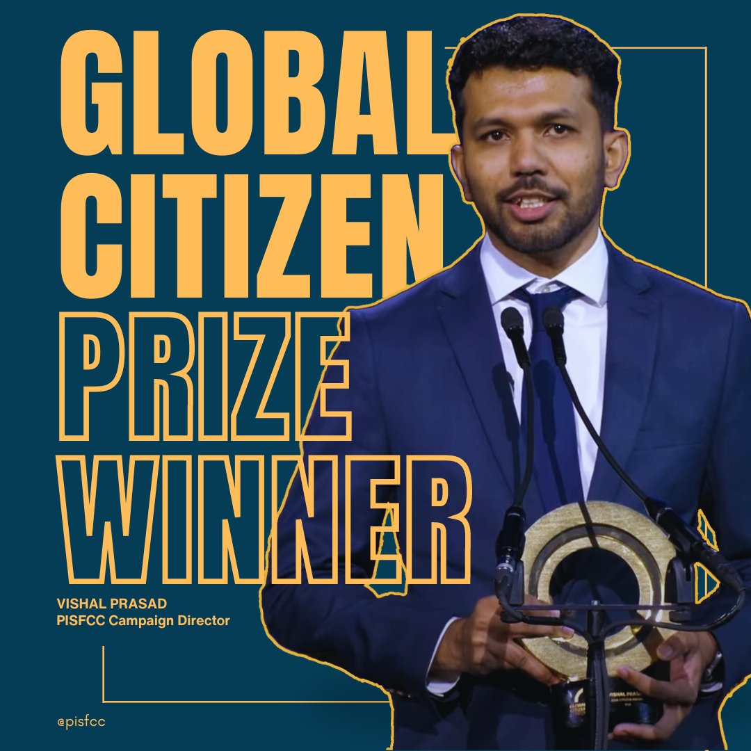 🎉Celebrate with us! PISFCC Campaign Director, Vishal Prasad, has been awarded the @GlblCtzn Prize this year 🏆 Discover more about his incredible work and achievements in our press release: bit.ly/3Qud3Ka #GlobalCitizen #ClimateAction #ClimateJustice