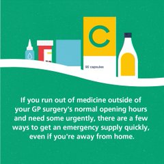 If you run out of medicine over the bank holiday weekend, there’s lots of ways to get an emergency supply. You can: 🔸 Visit your nearest pharmacy 🔸 Speak to NHS 111 🔸 Ring your GP out of hours service 🔸 Visit a walk-in centre Find out more: orlo.uk/emergency_pres…