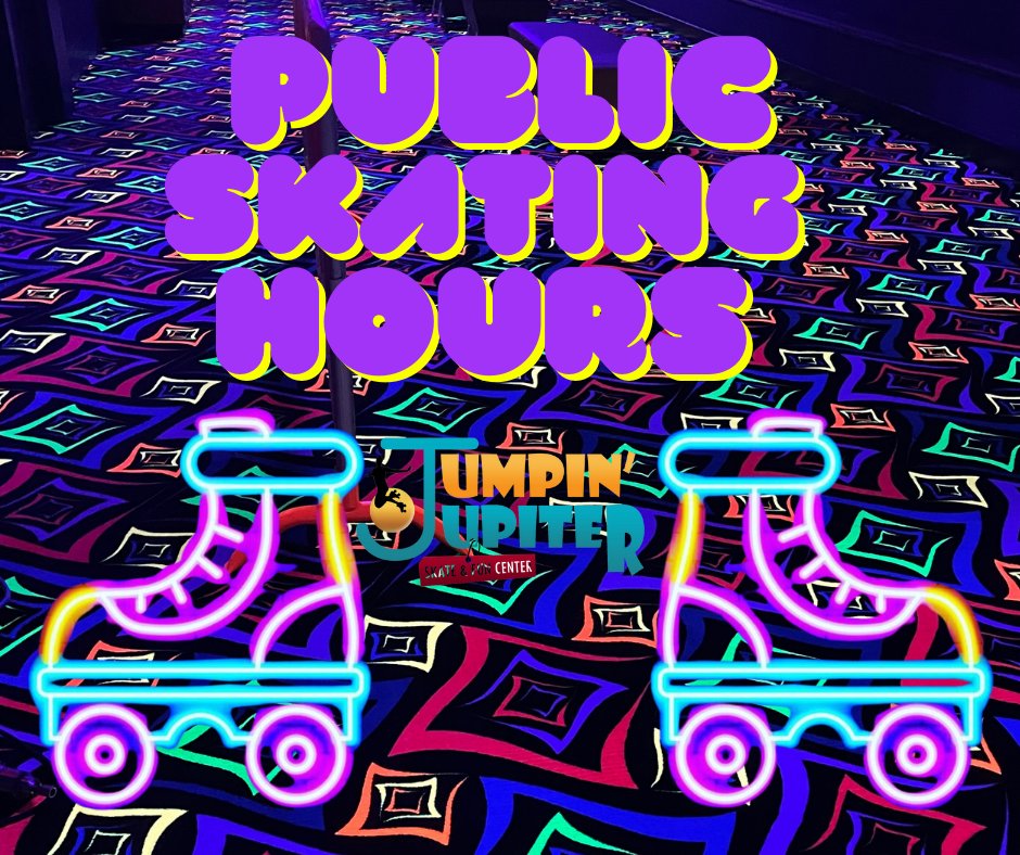 SATURDAY
⭐1:30pm - 4:pm - SUPER SATURDAY $9 Adm
⭐ $4 Roller Skate Rental 
 #SaturdayVibes #SuperSaturday #jjskate