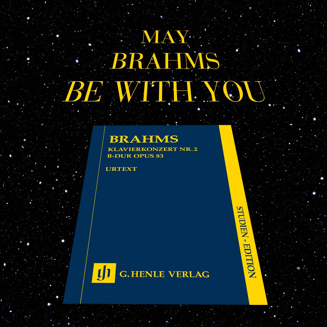 Happy Star Wars Day! Listen to Brahms' 2nd Piano Concerto before delving into the Jedi world today ✨ and look for more classical music references in John Williams' iconic score 🧐 #henleverlag #urtext #classicalmusic #filmmusic #brahms #johnwilliams #starwars #starwarsday