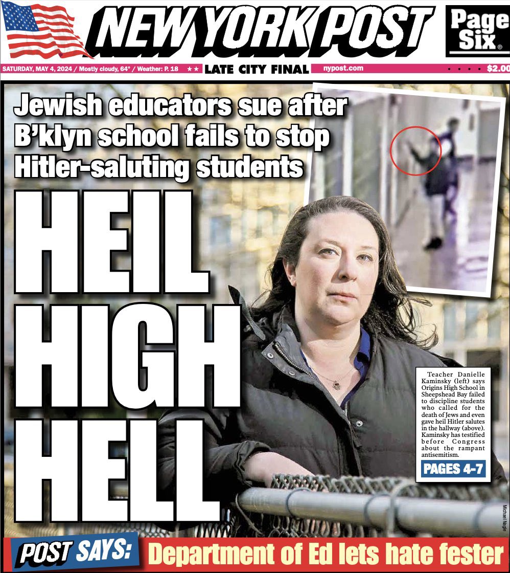 ‘Heil High Hell.’ @nypost cover today.