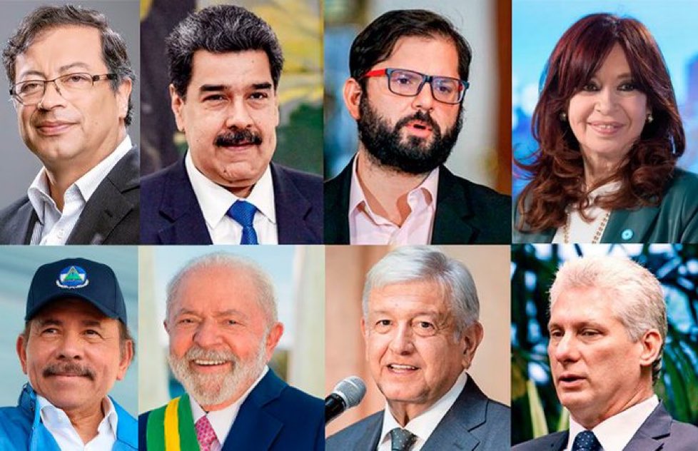 Latin America’s malignant marxist tumors supported by radical Democrats in the United States. Their failed and repressed countries is one of the major reasons for massive migrations into the US enabled by the disastrous Biden mis administration. Remember in November👇🏻