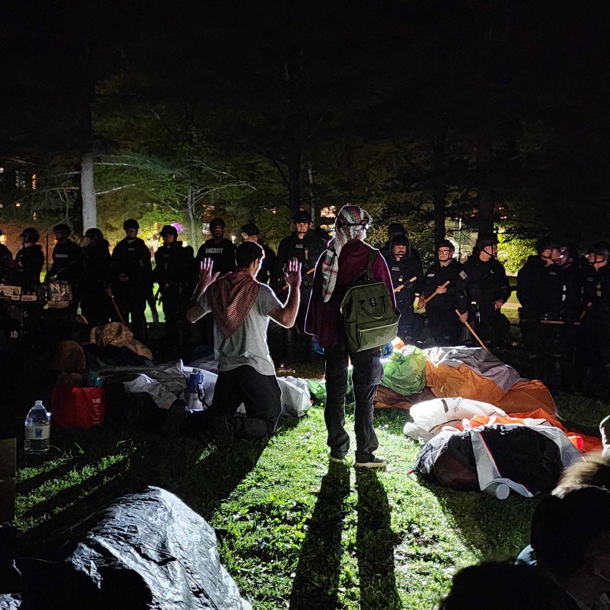 On Wednesday, New Paltz students established a peaceful encampment to demand that SUNY New Paltz divest from the genocide in Gaza. Barely a day later, the University responded with brutal police repression.