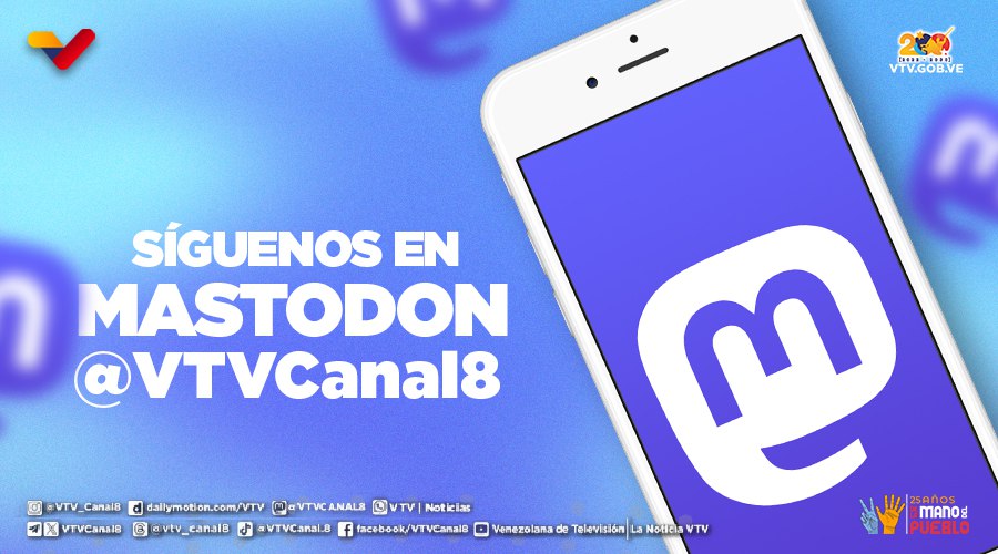 #SÍGUENOS📲| ¡También estamos en Mastodon! Disfruta y mantente informado con todo el contenido que tenemos para ti. No te pierdas de todo el acontecer nacional e internacional 👉cutt.ly/jIszDH1 #SomosEspírituPatriótico