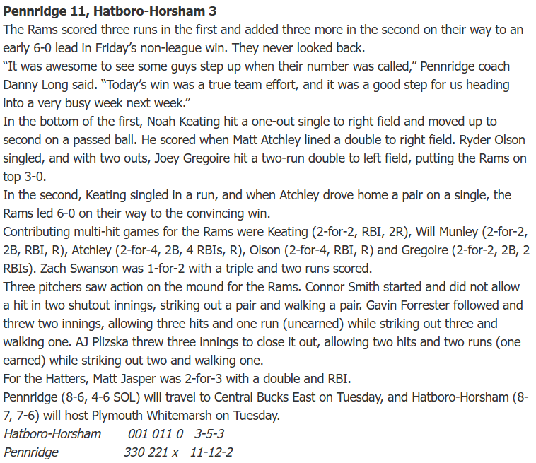 Matt Atchley (@mattatchley_) on Twitter photo Let's get ready for a big week coming up!!!
<a href="/Pridge_Baseball/">Pennridge Rams Baseball</a> <a href="/PRidgeBaseball/">Pennridge Baseball</a> <a href="/PennridgeSports/">Pennridge Athletics</a> Let's get ready for a big week coming up!!!
<a href="/Pridge_Baseball/">Pennridge Rams Baseball</a> <a href="/PRidgeBaseball/">Pennridge Baseball</a> <a href="/PennridgeSports/">Pennridge Athletics</a>