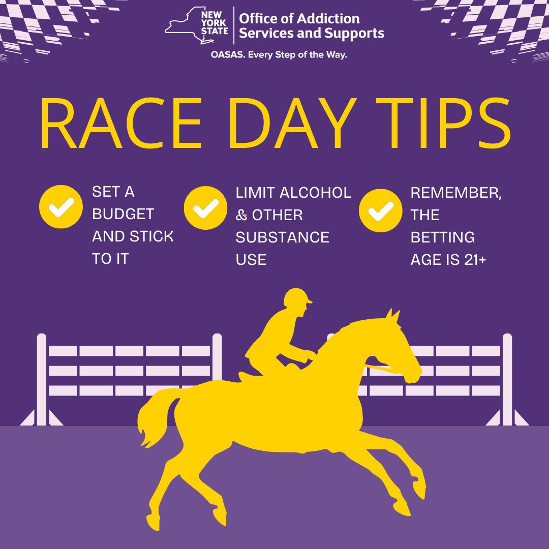 Hey, #KentuckyDerby fans! Here are some tips for race day: set a budget, limit alcohol & substance use, and remember the betting age is 21+. If you need help, call the HOPEline at 1-877-846-7369 or text 467369. 🐴 📞 📱
