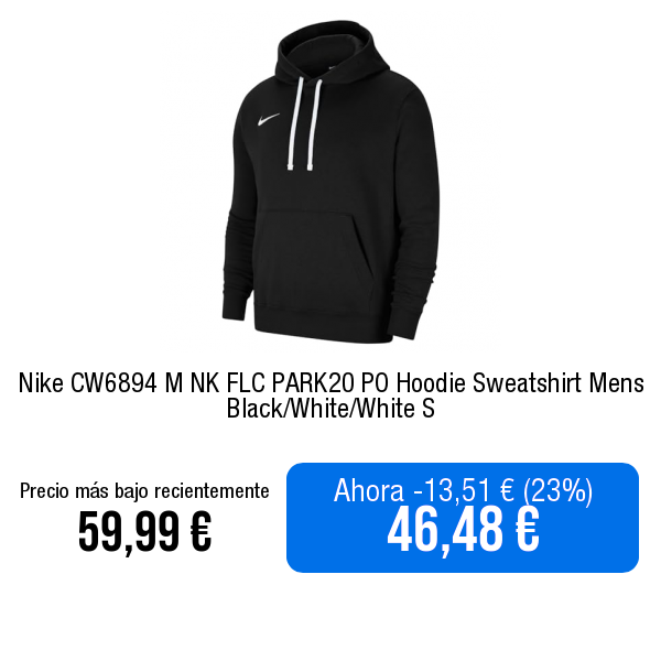 ↗️Ver en Amazon amazon.es/dp/B08R6DJBRN?…

Nike CW6894 M NK FLC PARK20 PO Hoodie Sweatshirt Mens Black/White/White S #publi