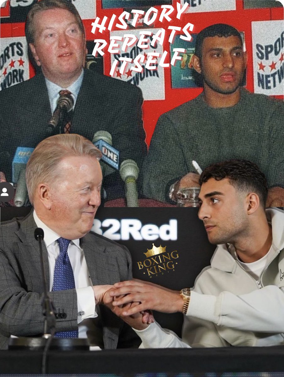 History repeats itself Son of Prince Naseem Hamed, Aadam Hamed signs with Frank Warren. 🔗Watch what he has to say⤵️ youtu.be/P0MrSylf1bo?si…