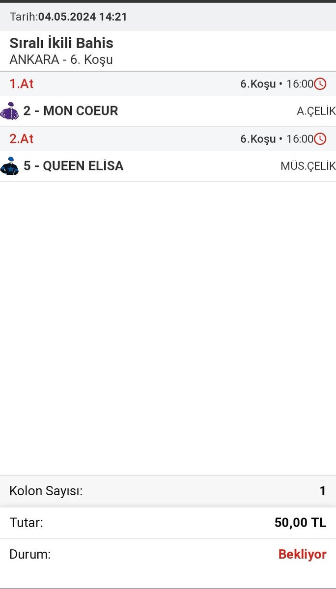 Yayında ısrarla MON COUER ve QUEEN ELİSA isminden bahsettim. Tabiki değerlendirdik.