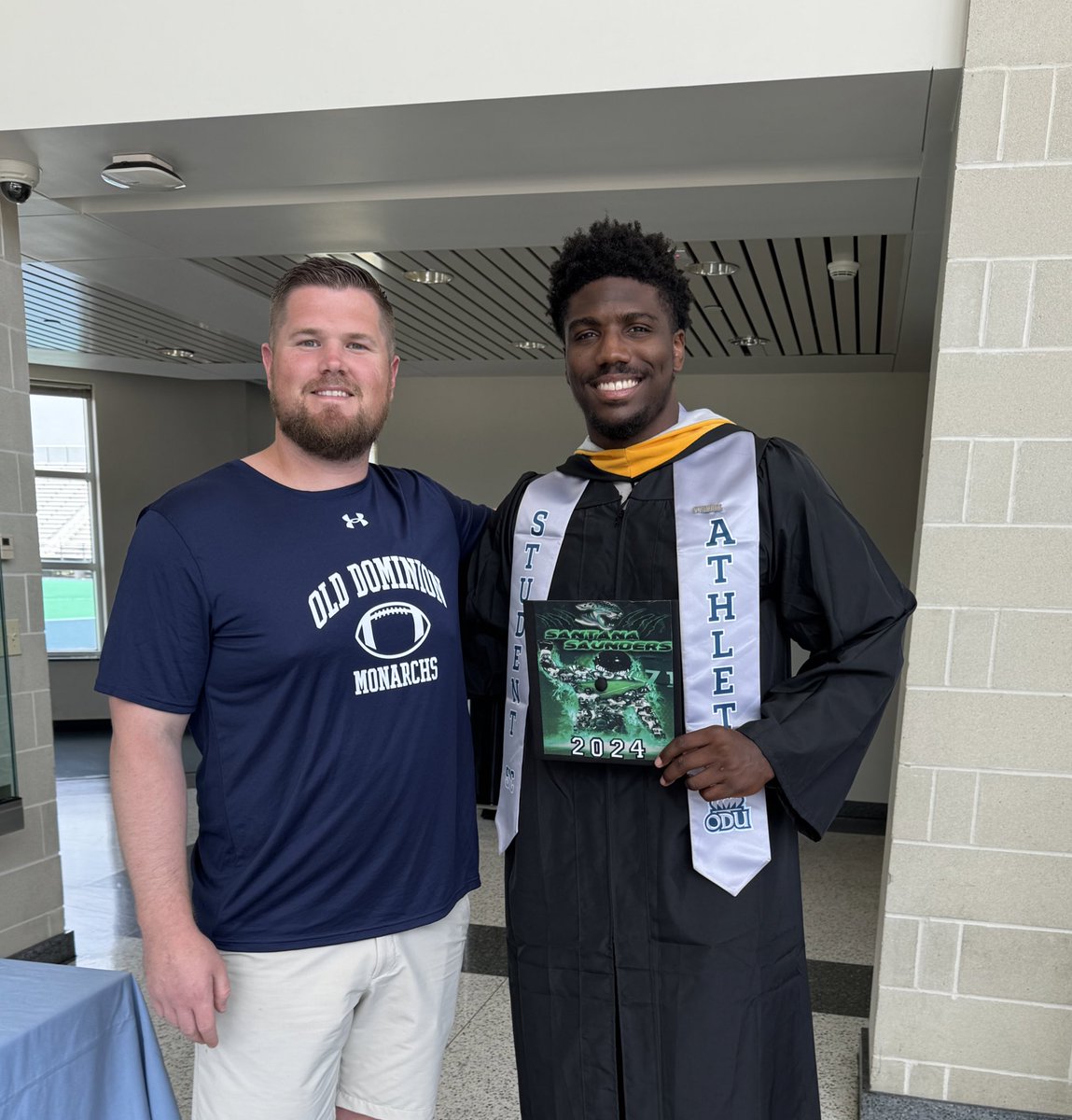 Congrats @SS71__ excited for your future and congrats to all the other @ODUFootball graduating today!