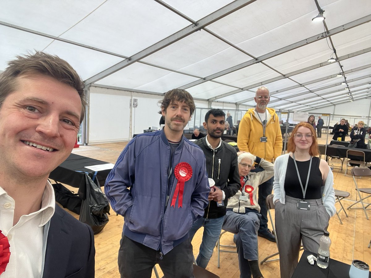 Team @TracyBrabin at the Calderdale count for West Yorkshire mayor. Resounding result for Labour.