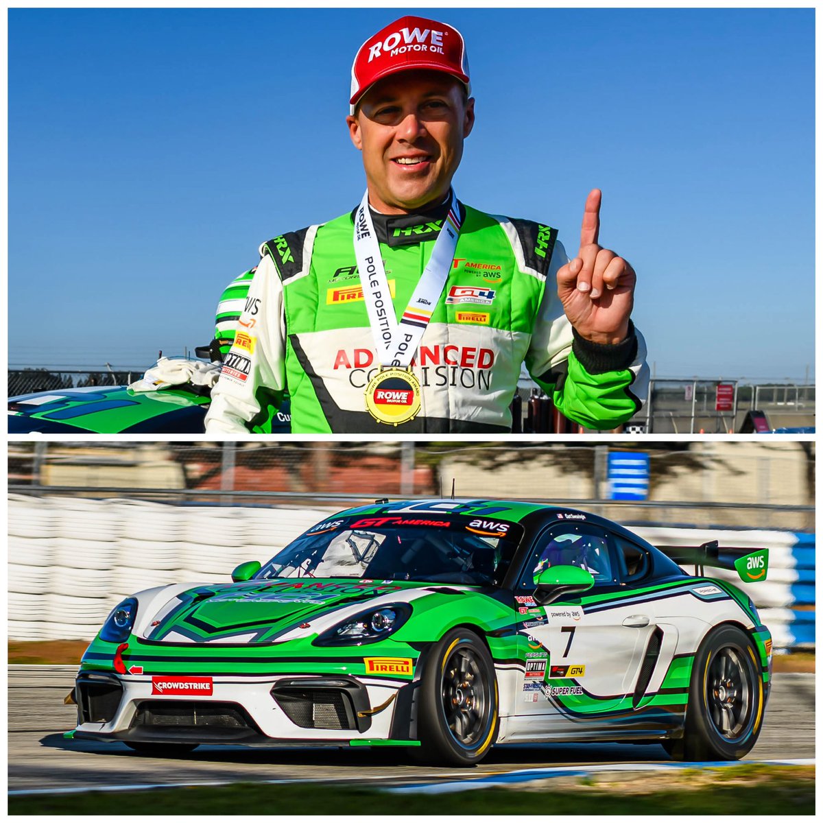 🏁 Pole position for Curt Swearingin in @gt_america_ in GT4 for ACI Motorsports. 👍 Well done! ⏱️ Full results: drive.google.com/file/d/10sjF60… - #Porsche | #GTAmerica | #GTSebring