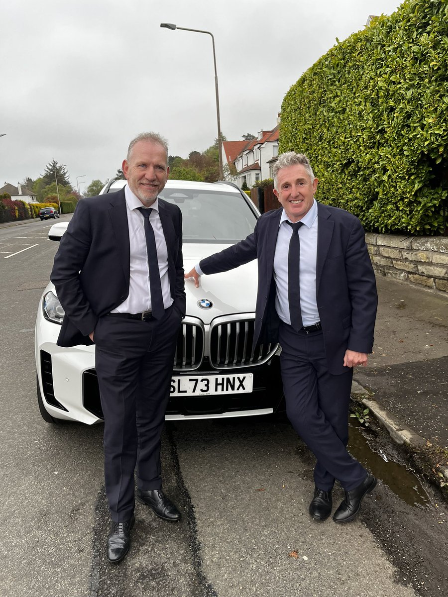Hosted a brilliant lunch in Ayr with @JiffyRugby who was on brilliant form. Thanks to Magnus, Victoria and Norbert from @EasternBMW who provided this car to make the journey so comfortable 👍