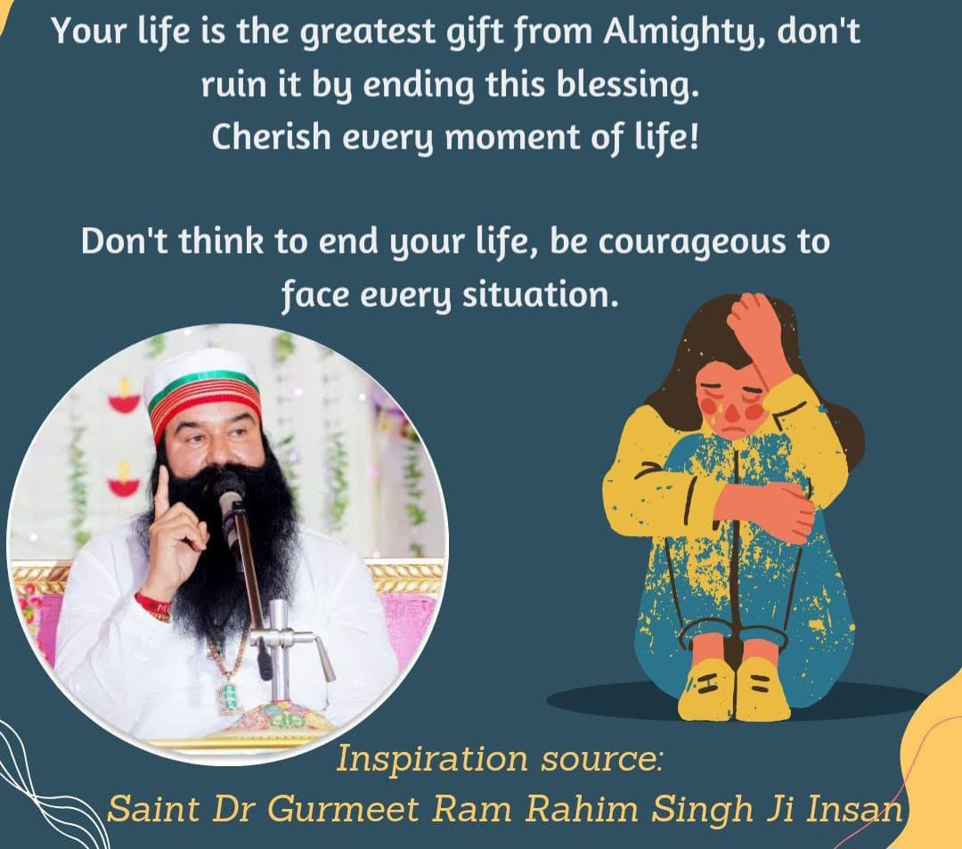 Meditation has been used for centuries to reduce stress, manage mental health issues, & cultivate inner peace. Saint Dr. MSG Insan says that meditation is the only way to deal with suicidal tendencies.
#DontCommitSuicide #BenefitsOfMeditation