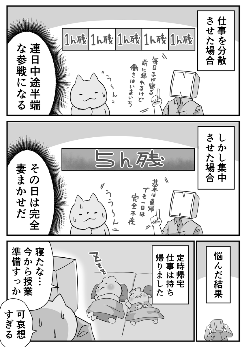 (2/2)
残業は嫌だけど、妻に話を聞いてもらうのは好きです。
(画像サイズを間違っていたので張り直し) 
