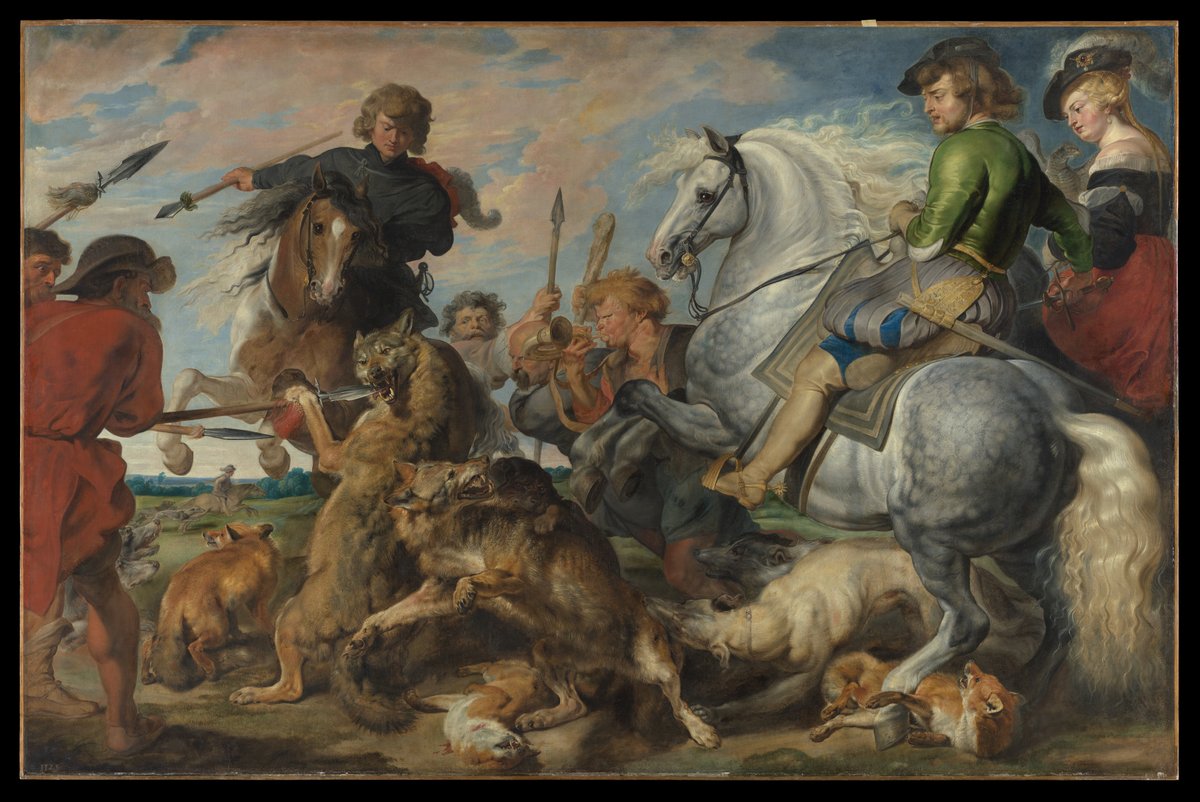 Wolf and Fox Hunt Peter Paul Rubens, c. 1616 @metmuseum See it in its frame here: metmuseum.org/art/collection…