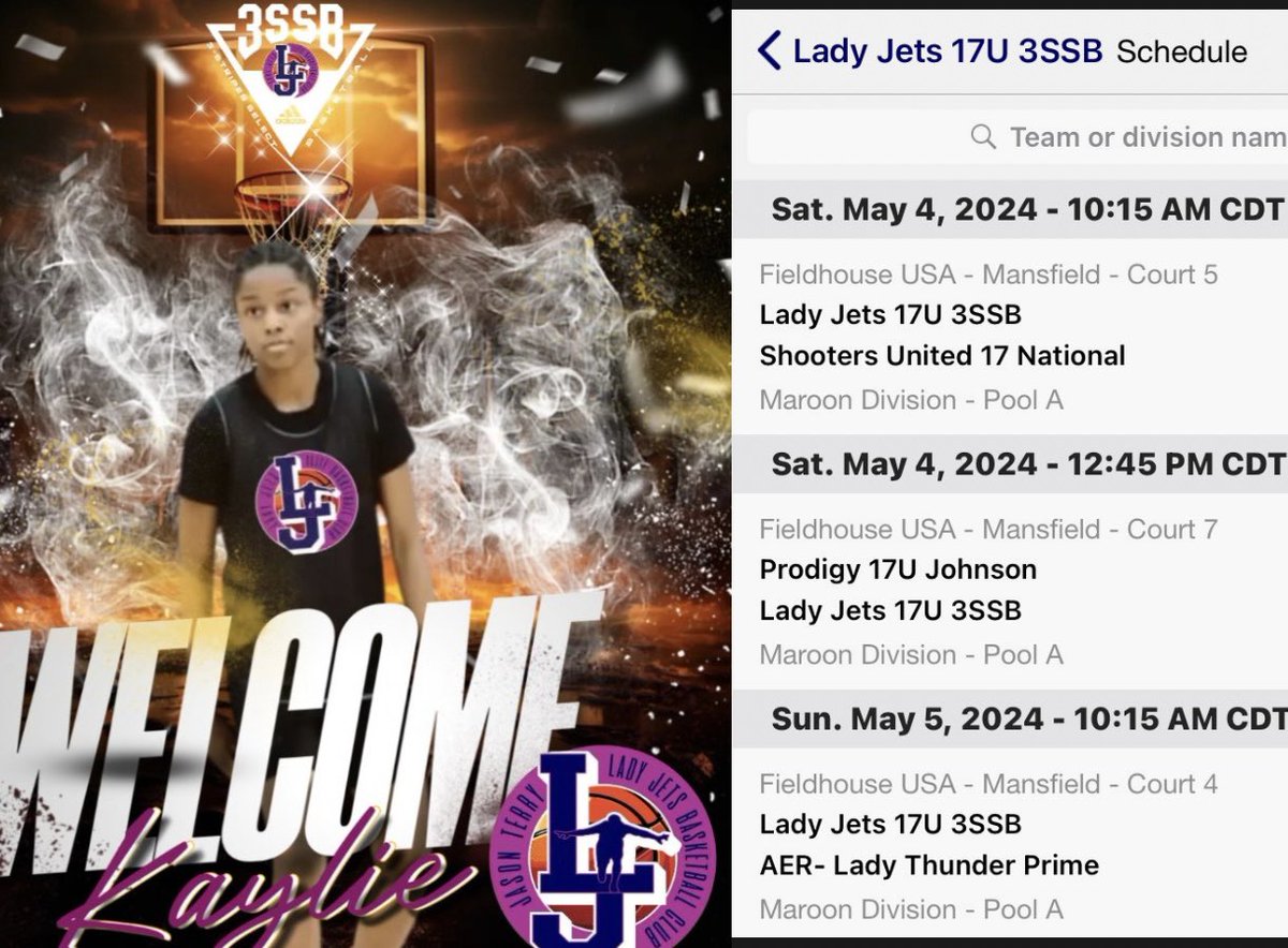 Happy Birthday @Kaylie_Carr 💜🔥⭐️💜🔥⭐️ let’s go Kaylie makes her debut with the @LadyJetsElite today! @PBRhoops event!