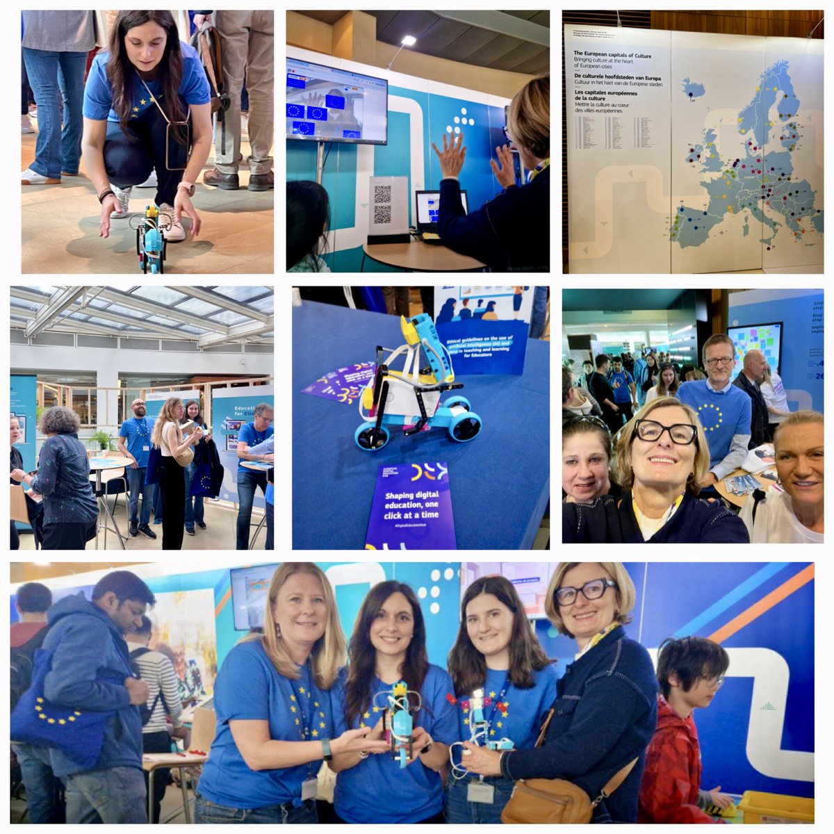 Counting down to #EuropeDay🇪🇺 with colleagues doing great work & getting lots of interest & participation at #DGEAC stands for @EU_Commission #OpenDay! 👏👏👏