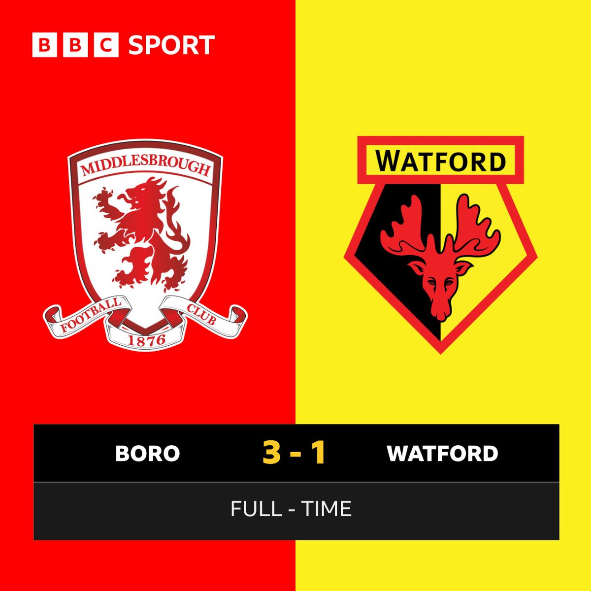 Ending 2023/24 in style 💪 FT: 🔴 Boro 3-1 Watford 🟡 #Boro | #UTB | #BBCFootball