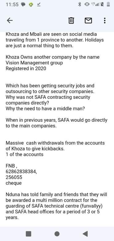 Newly appointed security company at @SAFA_net details from unknown individuals on my DM @robertmarawa @ThabisoMosia