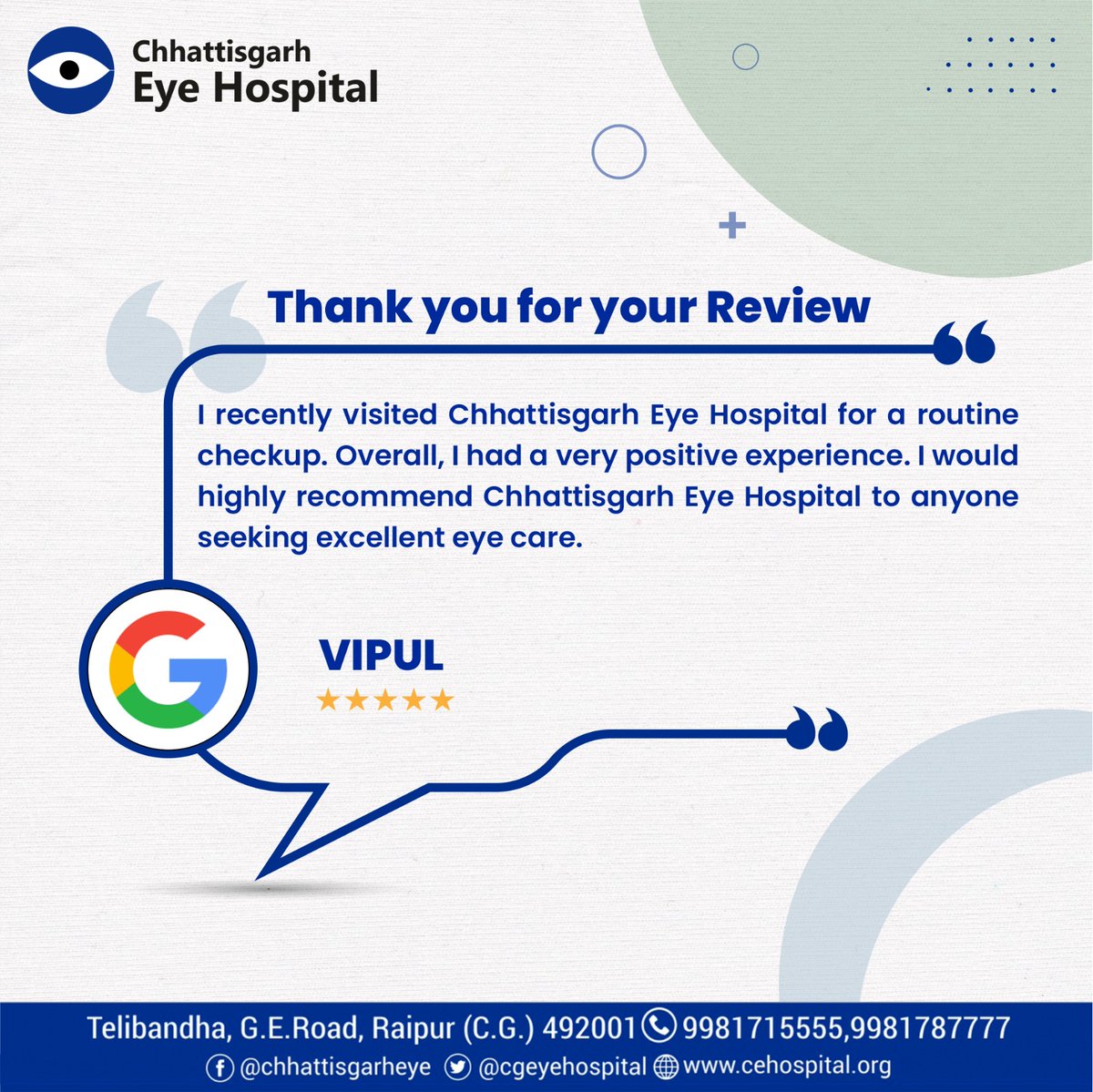 Thank you for the kind words. We're thrilled you had a positive experience at Chhattisgarh Eye Hospital.
#chhattisgarheyehospital #eyehospital #eyetreatment #googlereviews