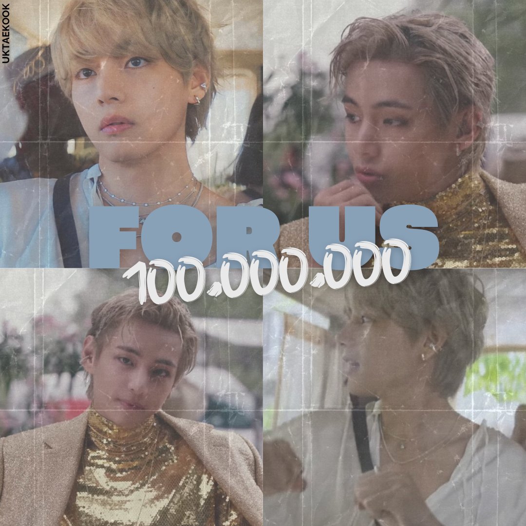 [INFO] 'For Us' by V has now surpassed 100 million streams on Spotify, becoming Layover's 4th track & his 8th song overall to reach this mark. V extends his record as the K-Soloist with the most solo songs to surpass this milestone (7). Congratulations Taehyung 🖤 #ForUs100M