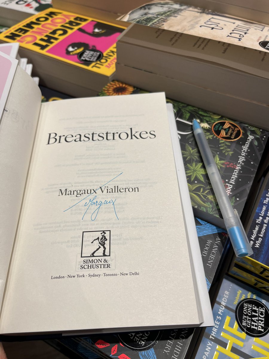 early, signed Breaststrokes copies @WaterstonesGla 💙