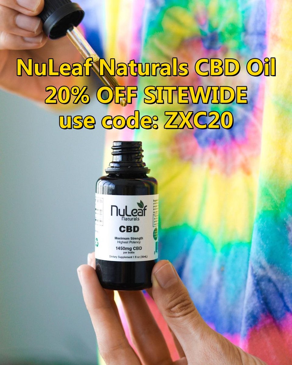 Experience the #fullspectrum bliss with NuLeaf Naturals #CBDOil! Packed with all-natural goodness for comprehensive relief. Elevate your well-being effortlessly. 🌿
shop.nuleafnaturals.com/ba9xvg

#CBD #hemp #hempoil #wellness #health #cbdproducts #organic #cbdlife