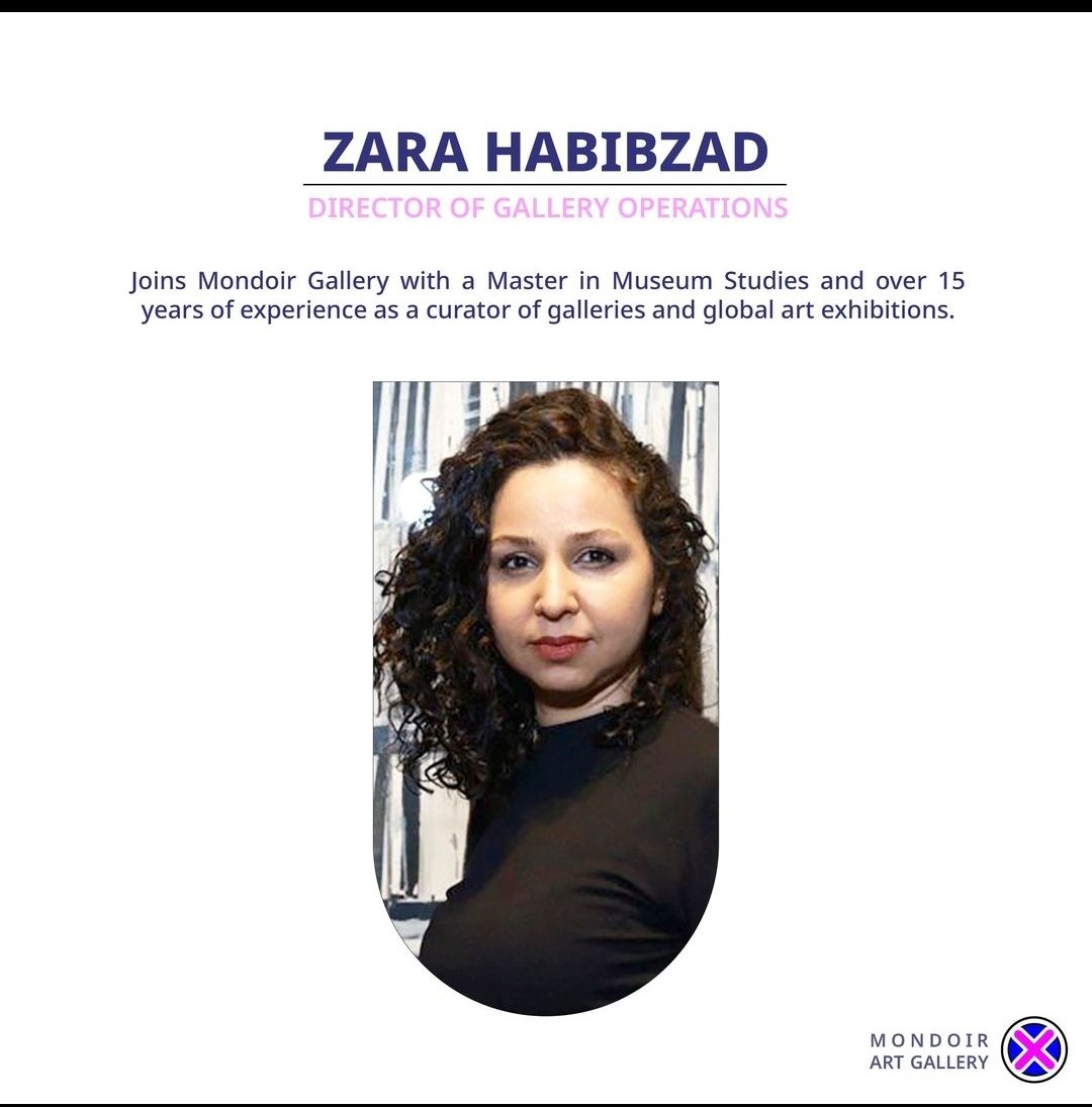 Proud to announce that @zarahabibizad has joined the @mondoir_art team as our new Director of Gallery Operations.