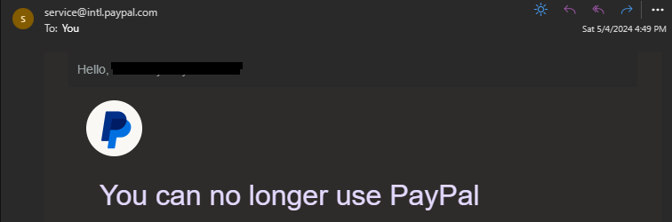 My Paypal got banned today. I appealed and they told me I can no longer use it. To anyone who has my Paypal email saved, It will no longer be used moving forward. I might try Wise or Payoneer in case I cannot create another Paypal account. Thank you!