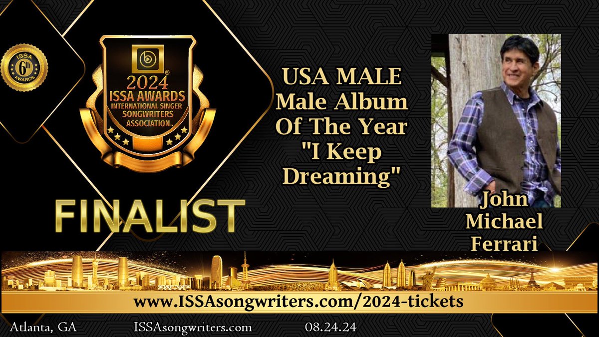 Thank you everyone for your votes in this ISSA contest. I am truly honored by the support of fans and peers to be a finalist for male album of the year. Now it’s up to the judges. Please take a listen to “I keep dreaming“ at youtu.be/NIWRW3OM6CQ?si…