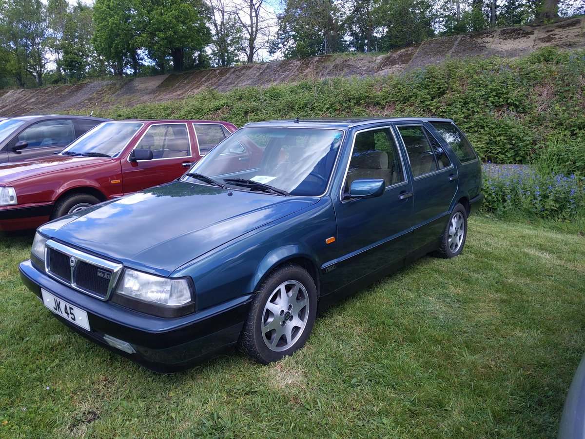 Italian car day at Brooklands. Supercar parking is over there, I'm just over here looking at a 156 Crosswagon and a Lancia Thema turbo estate